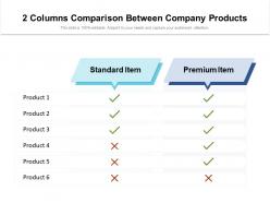 2 columns comparison between company products