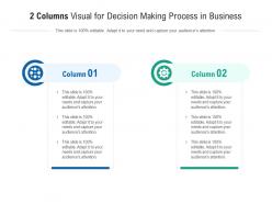 2 columns visual for decision making process in business infographic template