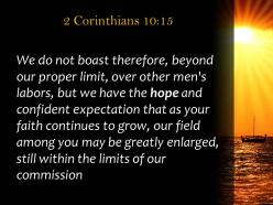 2 corinthians 10 15 our hope is that as your powerpoint church sermon