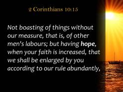 2 corinthians 10 15 our hope is that as your powerpoint church sermon