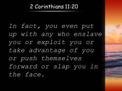 2 corinthians 11 20 you or exploit you or take powerpoint church sermon