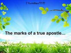2 corinthians 12 12 the marks of a true apostle powerpoint church sermon