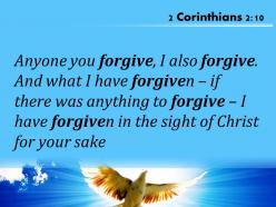 2 corinthians 2 10 anyone you forgive i also forgive powerpoint church sermon