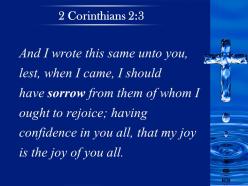2 corinthians 2 3 you would all share my joy powerpoint church sermon