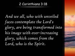 2 corinthians 3 18 his image with ever increasing powerpoint church sermon