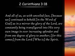 2 corinthians 3 18 his image with ever increasing powerpoint church sermon