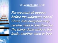 2 corinthians 5 10 the judgment seat of christ powerpoint church sermon