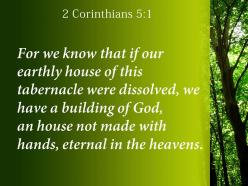 2 corinthians 5 1 we have a building from god powerpoint church sermon
