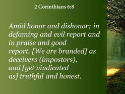 2 corinthians 6 8 through glory and dishonor powerpoint church sermon