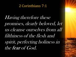 2 corinthians 7 1 perfecting holiness out of reverence powerpoint church sermon