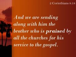 2 corinthians 8 18 the churches for his service powerpoint church sermon