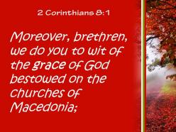 2 corinthians 8 1 god has given the macedonian powerpoint church sermon