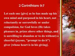 2 corinthians 9 7 god loves a cheerful giver powerpoint church sermon
