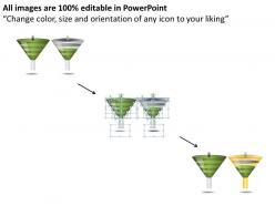 2 different usage funnel diagram