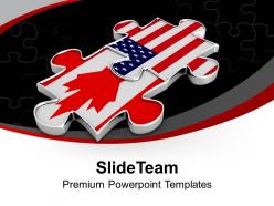2 interconnected puzzle pieces america flag powerpoint templates ppt themes and graphics 0313