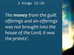 2 kings 12 16 it belonged to the priests powerpoint church sermon
