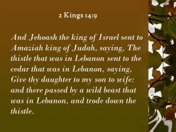 2 kings 14 9 give your daughter to my son powerpoint church sermon