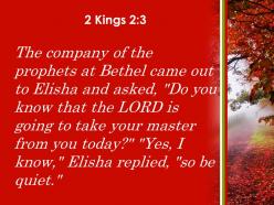 2 kings 2 3 the lord is going to take powerpoint church sermon