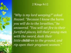 2 kings 8 12 you will set fire to their powerpoint church sermon