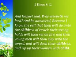 2 kings 8 12 you will set fire to their powerpoint church sermon