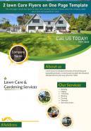 2 lawn care flyers on one page template 1 presentation report infographic ppt pdf document
