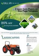 2 lawn care flyers on one page template 2 presentation report infographic ppt pdf document