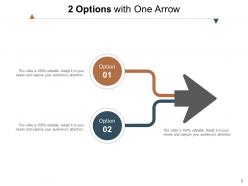 2 Option Business Growth Shape Different Arrows