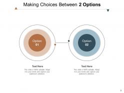 2 Option Business Growth Shape Different Arrows