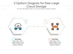 2 options diagram for free large cloud storage infographic template