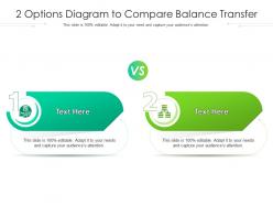 2 Options Diagram To Compare Balance Transfer Infographic Template