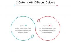 2 options with different colours