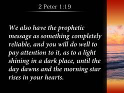 2 peter 1 19 the morning star rises powerpoint church sermon