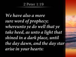 2 peter 1 19 the morning star rises powerpoint church sermon