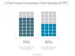 2 point visual comparison chart sample of ppt