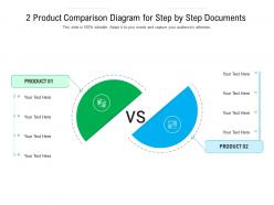 2 product comparison diagram for step by step documents infographic template