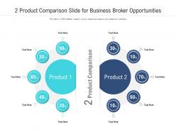 2 Product Comparison Slide For Business Broker Opportunities Infographic Template