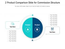 2 product comparison slide for commission structure infographic template