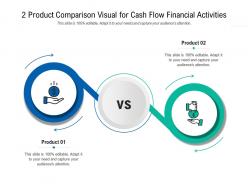 2 product comparison visual for cash flow financial activities infographic template