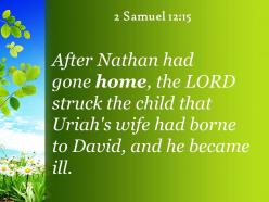 2 samuel 12 15 lord struck the child that uriah powerpoint church sermon