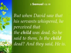 2 samuel 12 19 he realized the child was dead powerpoint church sermon