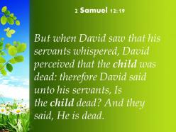 2 samuel 12 19 he realized the child was dead powerpoint church sermon