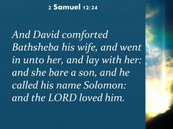 2 samuel 12 24 the lord loved him powerpoint church sermon