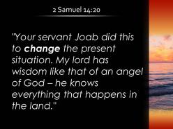 2 samuel 14 20 he knows everything that happens powerpoint church sermon