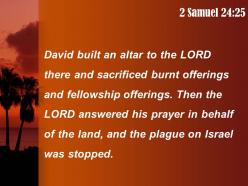 2 samuel 24 25 the plague on israel powerpoint church sermon