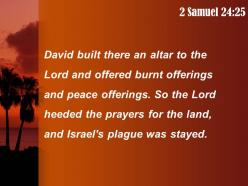 2 samuel 24 25 the plague on israel powerpoint church sermon