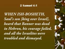 2 samuel 4 1 all israel became alarmed powerpoint church sermon