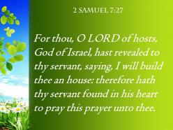 2 samuel 7 27 god of israel you have revealed powerpoint church sermon