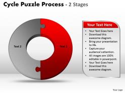 2 Stage Cycle Diagram Puzzle Process Powerpoint Slides And Ppt Templates 0412