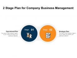 2 stage plan for company business management