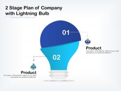 2 Stage Plan Of Company With Lightning Bulb